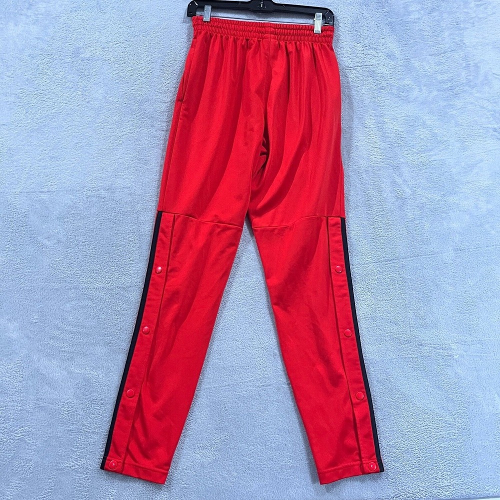 Adidas‎ Track Pants Men's Small Solid Red Snap Athletic Tapered